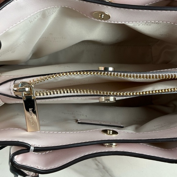 Kate Spade Dumpling Blush Pink Hand Bag Satchel Snakeskin Crossbody Purse - Picture 12 of 17